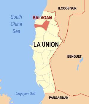 Municipality of Balaoan Map .